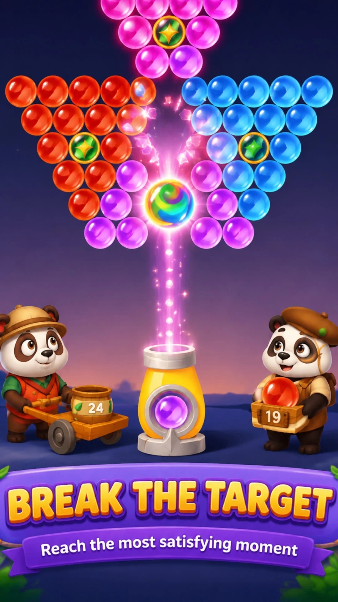 Colorful bubble puzzle game screenshot