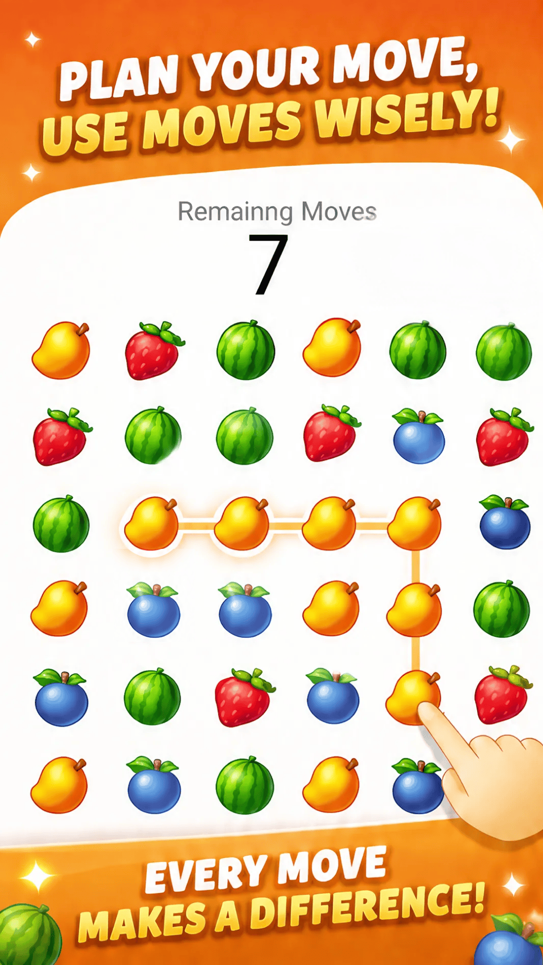 Fruit matching puzzle game screenshot